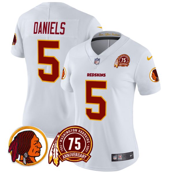 Women's Washington Redskins 75th Patch Throwback Vapor Limited Jersey - All Stitched - Image 37