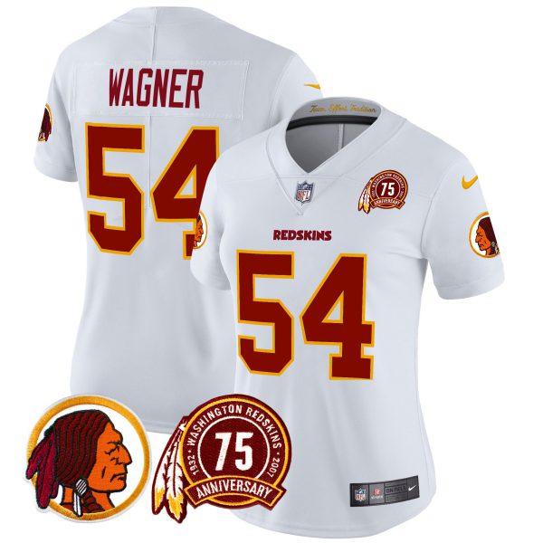 Women's Washington Redskins 75th Patch Throwback Vapor Limited Jersey - All Stitched - Image 40