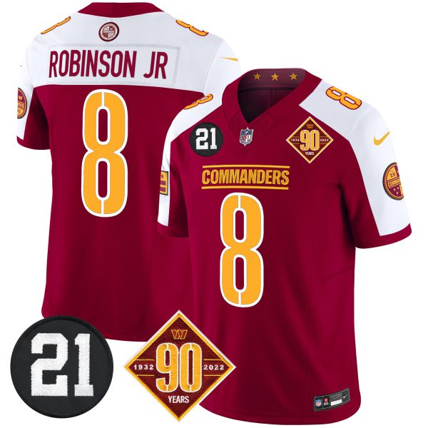 Men's Washington Commanders 90th & Sean Taylor Patch Vapor Limited Jersey - All Stitched - Image 3