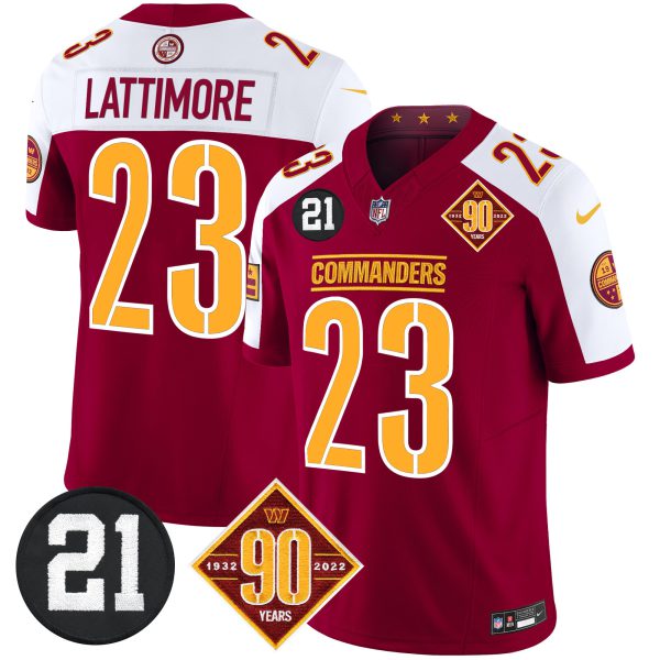 Men's Washington Commanders 90th & Sean Taylor Patch Vapor Limited Jersey - All Stitched - Image 8