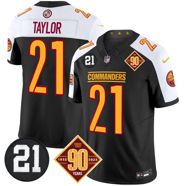 Men's Washington Commanders 90th & Sean Taylor Patch Vapor Limited Jersey - All Stitched - Image 10