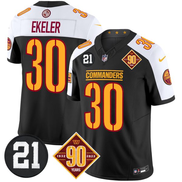 Men's Washington Commanders 90th & Sean Taylor Patch Vapor Limited Jersey - All Stitched - Image 12