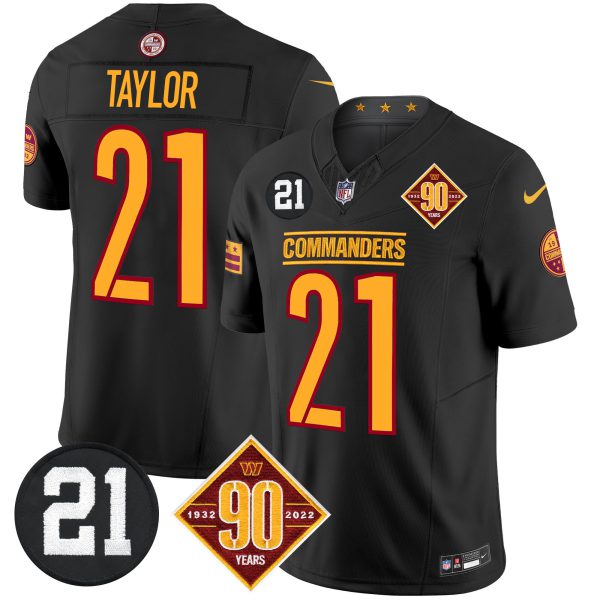 Men's Washington Commanders 90th & Sean Taylor Patch Vapor Limited Jersey - All Stitched - Image 18