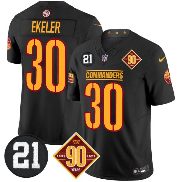Men's Washington Commanders 90th & Sean Taylor Patch Vapor Limited Jersey - All Stitched - Image 20