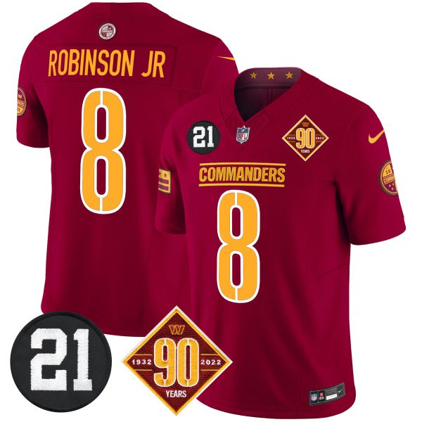 Men's Washington Commanders 90th & Sean Taylor Patch Vapor Limited Jersey - All Stitched - Image 27