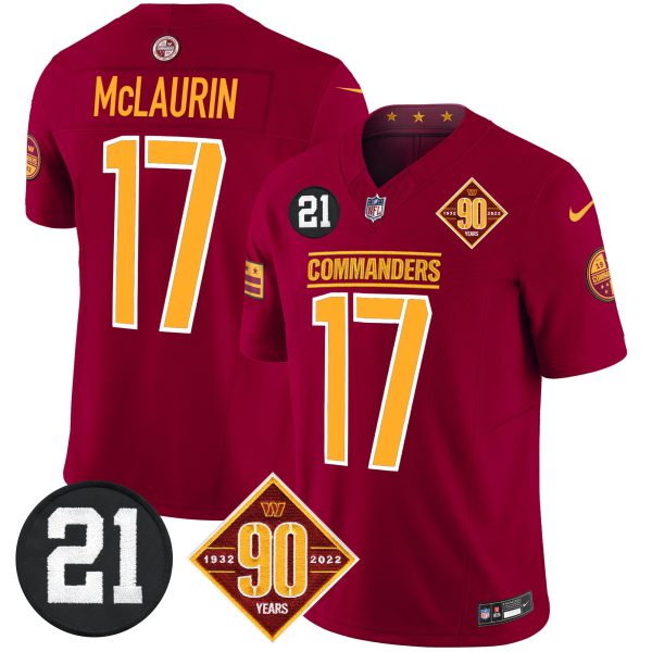 Men's Washington Commanders 90th & Sean Taylor Patch Vapor Limited Jersey - All Stitched - Image 30