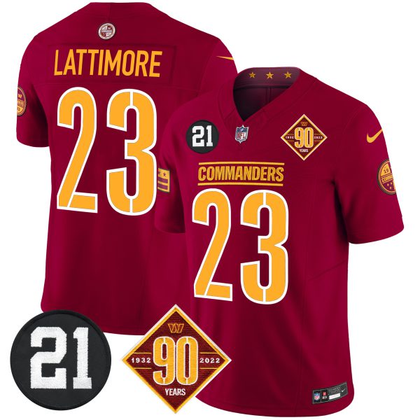 Men's Washington Commanders 90th & Sean Taylor Patch Vapor Limited Jersey - All Stitched - Image 32