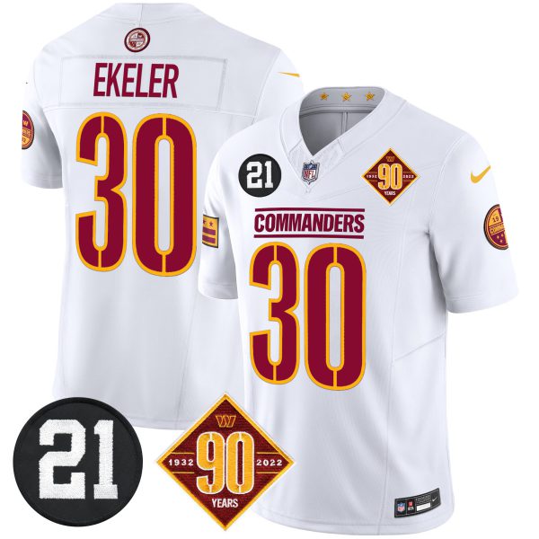 Men's Washington Commanders 90th & Sean Taylor Patch Vapor Limited Jersey - All Stitched - Image 36