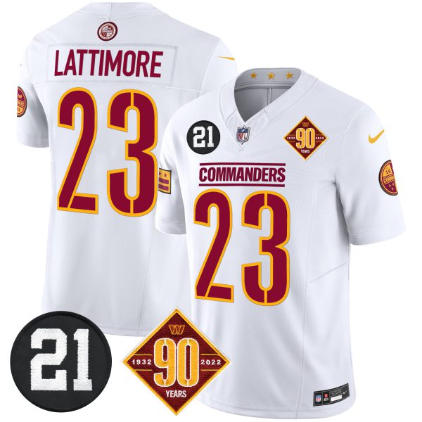 Men's Washington Commanders 90th & Sean Taylor Patch Vapor Limited Jersey - All Stitched - Image 40