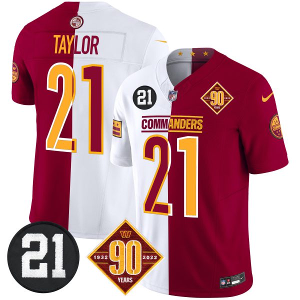 Men's Washington Commanders 90th & Sean Taylor Patch Vapor Limited Jersey - All Stitched - Image 42