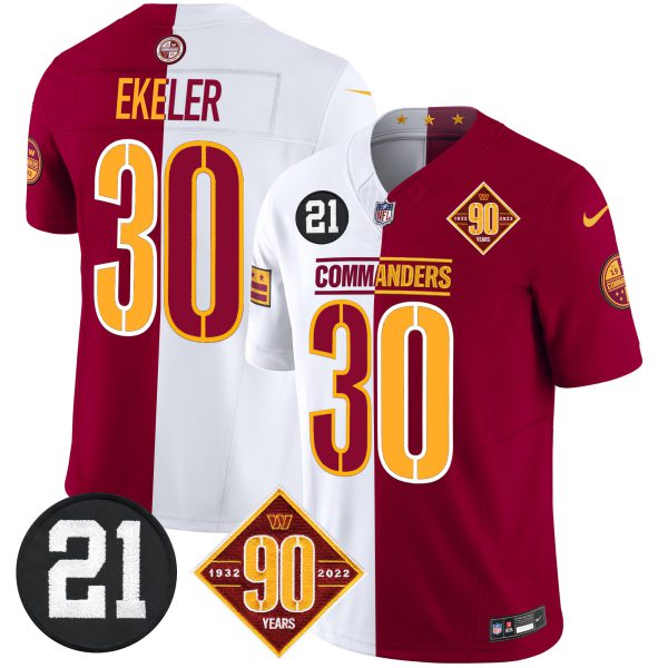 Men's Washington Commanders 90th & Sean Taylor Patch Vapor Limited Jersey - All Stitched - Image 44