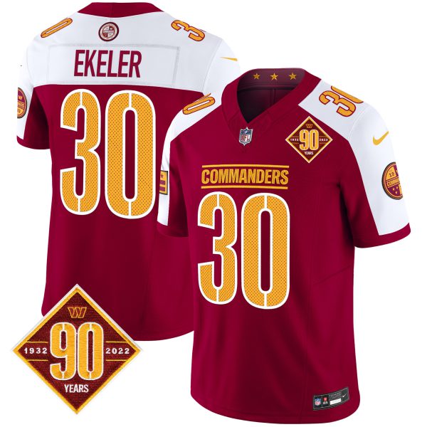 Men's Washington Commanders 90th Anniversary Vapor Limited Jersey V4 - All Stitched - Image 17