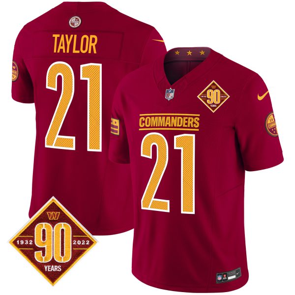 Men's Washington Commanders 90th Anniversary Vapor Limited Jersey V4 - All Stitched - Image 34