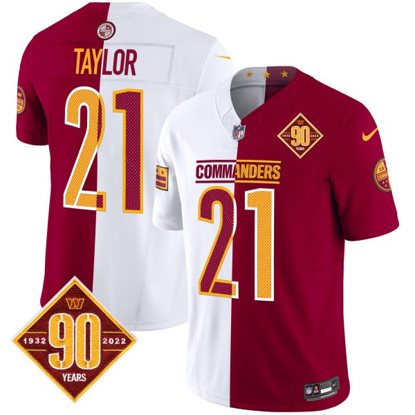 Men's Washington Commanders 90th Anniversary Vapor Limited Jersey V4 - All Stitched - Image 41