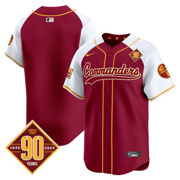 Men's Washington Commanders 90th Anniversary Patch Vapor Premier Limited Jersey - All Stitched - Image 8