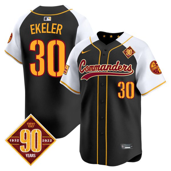 Men's Washington Commanders 90th Anniversary Patch Vapor Premier Limited Jersey - All Stitched - Image 11