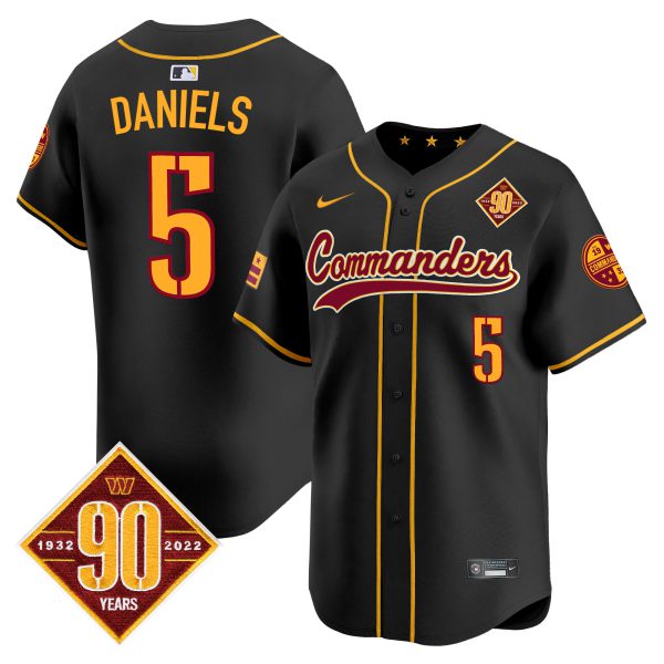 Men's Washington Commanders 90th Anniversary Patch Vapor Premier Limited Jersey - All Stitched - Image 17