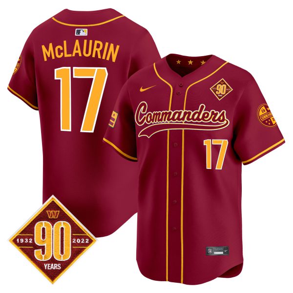 Men's Washington Commanders 90th Anniversary Patch Vapor Premier Limited Jersey - All Stitched - Image 29