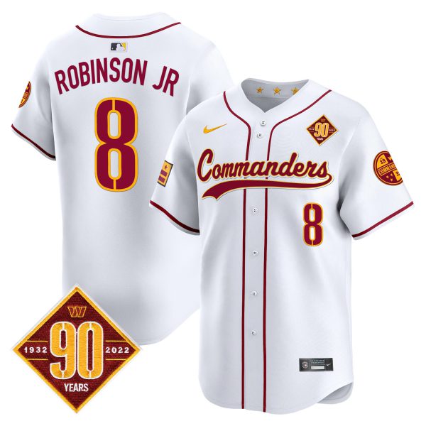 Men's Washington Commanders 90th Anniversary Patch Vapor Premier Limited Jersey - All Stitched - Image 34