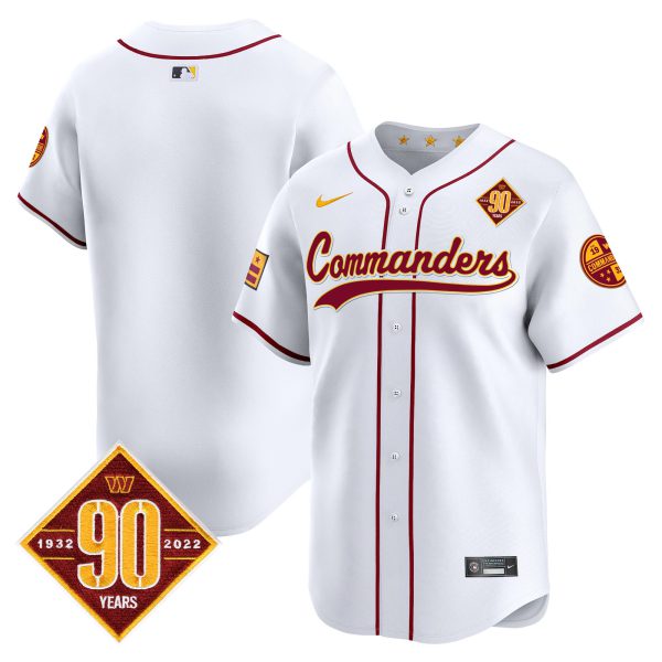 Men's Washington Commanders 90th Anniversary Patch Vapor Premier Limited Jersey - All Stitched - Image 40