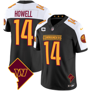 Men's Washington Commanders Washington DC Map Patch Jersey - All Stitched