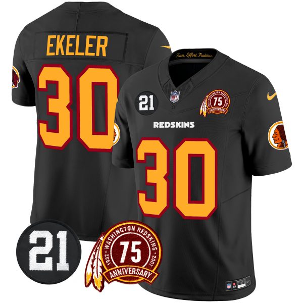 Men's Washington Redskins 75th & Sean Taylor Patch Vapor Limited Jersey - All Stitched - Image 13