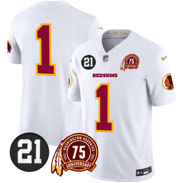 Men's Washington Redskins 75th & Sean Taylor Patch Vapor Limited Jersey - All Stitched - Image 27