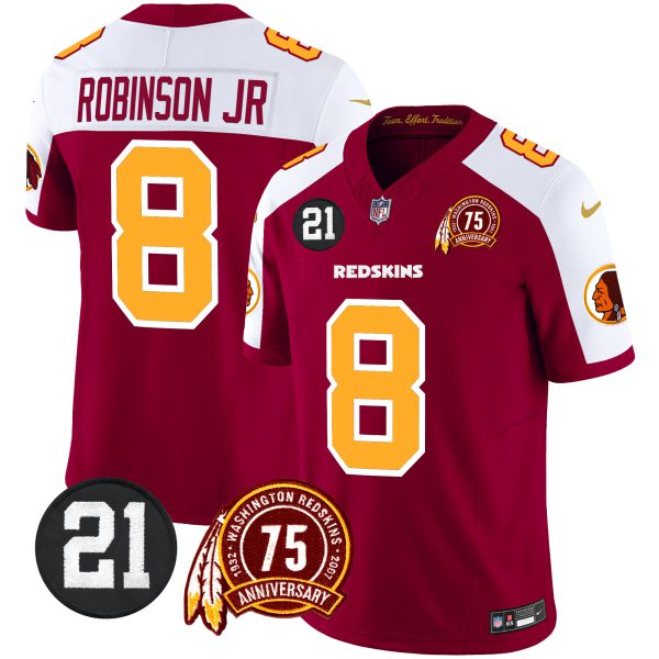 Men's Washington Redskins 75th & Sean Taylor Patch Vapor Limited Jersey - All Stitched - Image 30
