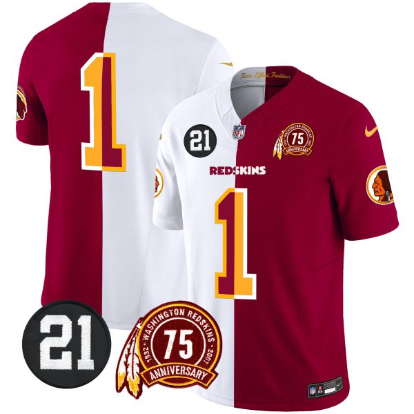 Men's Washington Redskins 75th & Sean Taylor Patch Vapor Limited Jersey - All Stitched - Image 54