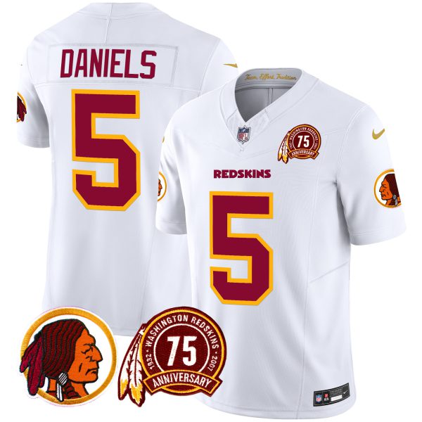 Men's Washington Redskins 75th Patch Throwback Vapor Limited Jersey - All Stitched - Image 19