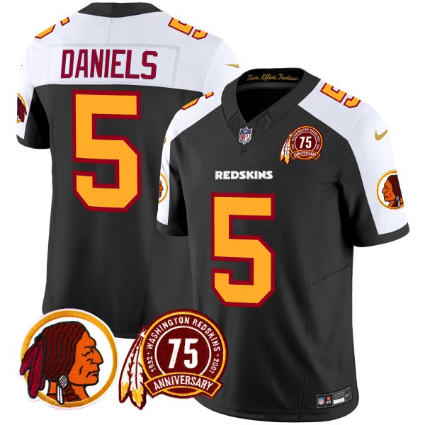 Men's Washington Redskins 75th Patch Throwback Vapor Limited Jersey - All Stitched - Image 37