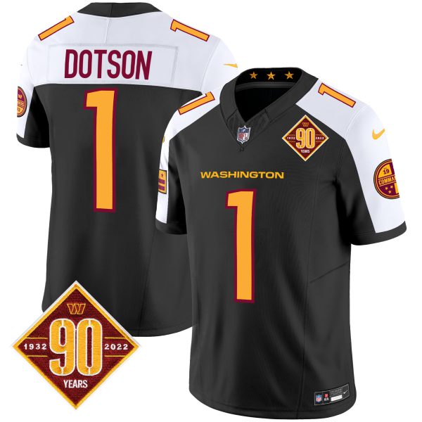 Men's Washington Commanders 90th Anniversary Patch Vapor Jersey V3 - All Stitched - Image 10