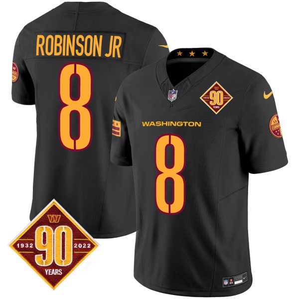 Men's Washington Commanders 90th Anniversary Patch Vapor Jersey V3 - All Stitched - Image 12
