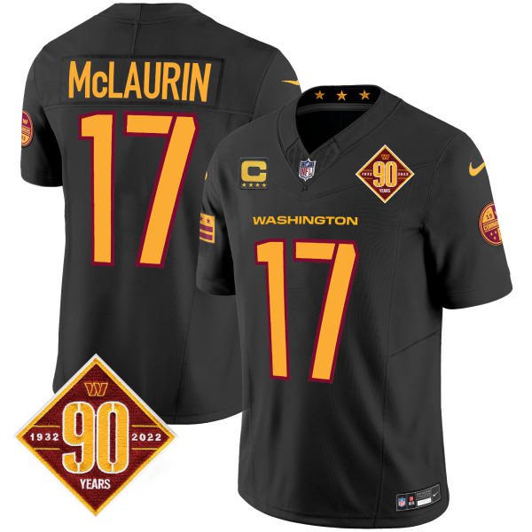 Men's Washington Commanders 90th Anniversary Patch Vapor Jersey V3 - All Stitched - Image 13