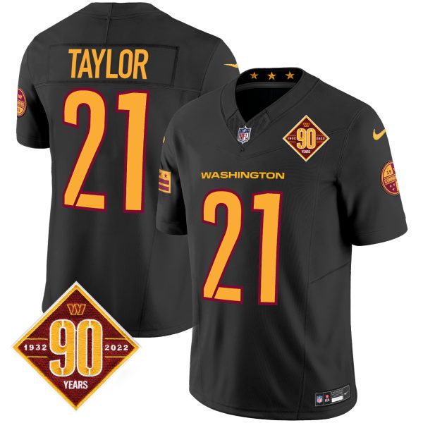 Men's Washington Commanders 90th Anniversary Patch Vapor Jersey V3 - All Stitched - Image 14
