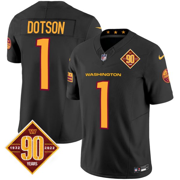 Men's Washington Commanders 90th Anniversary Patch Vapor Jersey V3 - All Stitched - Image 15