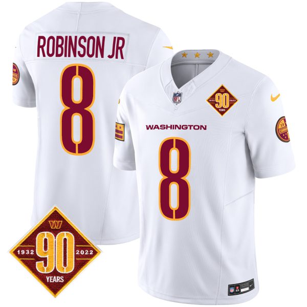Men's Washington Commanders 90th Anniversary Patch Vapor Jersey V3 - All Stitched - Image 22