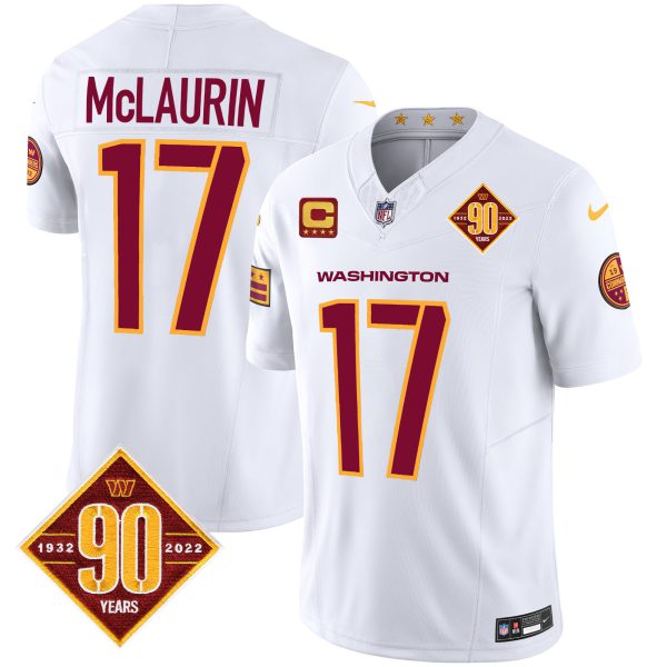 Men's Washington Commanders 90th Anniversary Patch Vapor Jersey V3 - All Stitched - Image 23