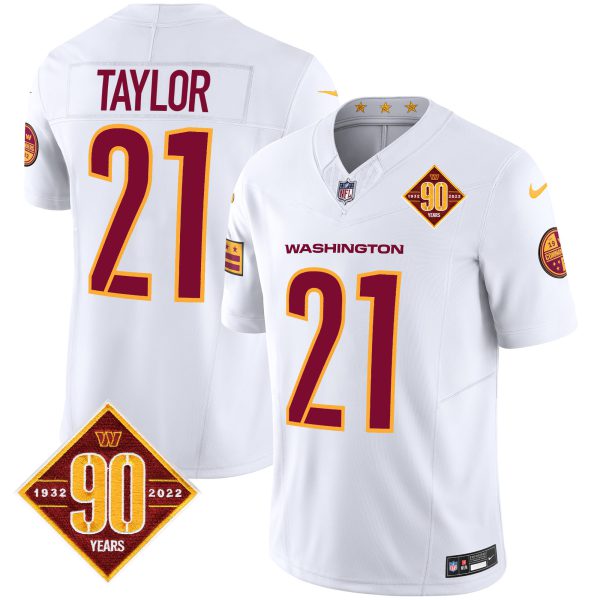 Men's Washington Commanders 90th Anniversary Patch Vapor Jersey V3 - All Stitched - Image 24