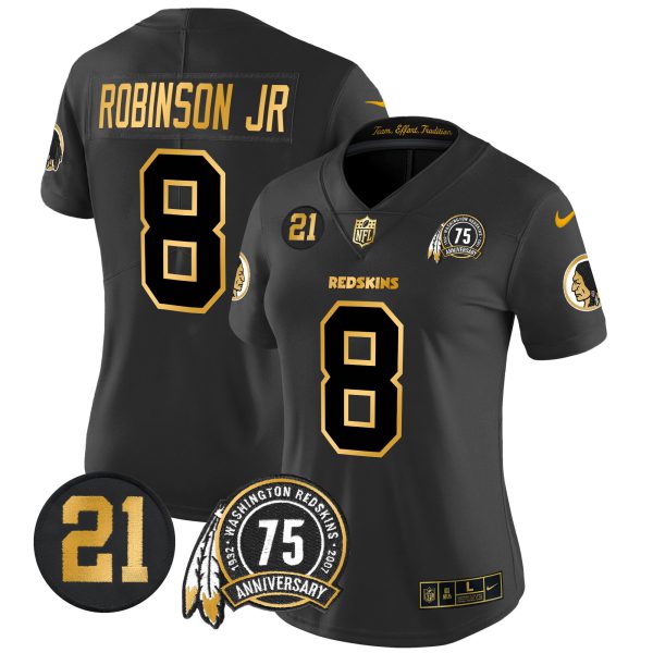 Women's Washington Redskins 75th & Sean Taylor Patch Gold Vapor Limited Jersey - All Stitched - Image 19