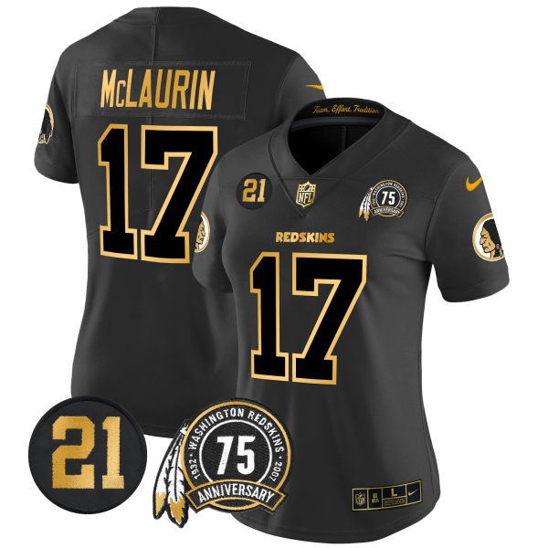 Women's Washington Redskins 75th & Sean Taylor Patch Gold Vapor Limited Jersey - All Stitched - Image 22