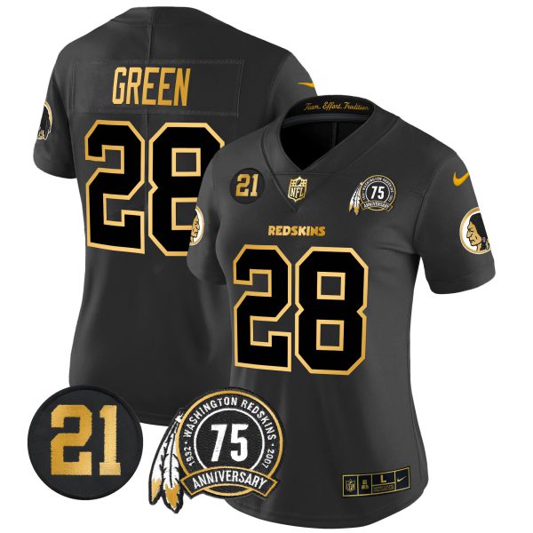 Women's Washington Redskins 75th & Sean Taylor Patch Gold Vapor Limited Jersey - All Stitched - Image 23