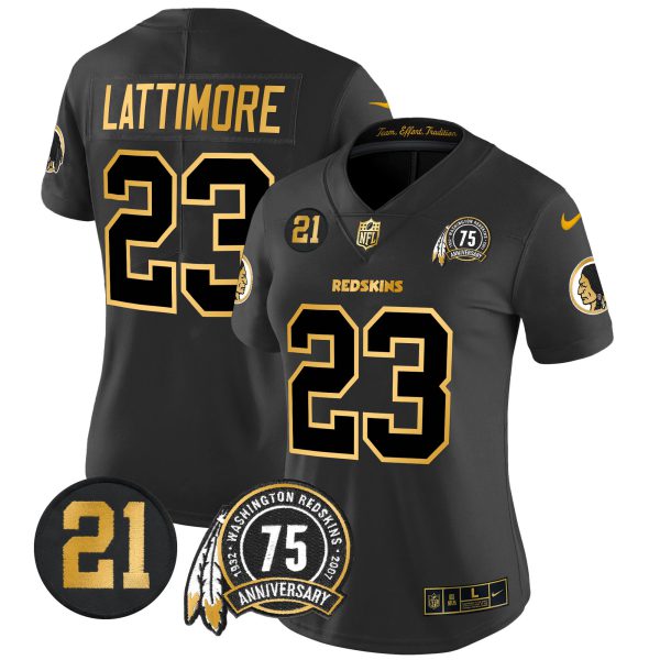 Women's Washington Redskins 75th & Sean Taylor Patch Gold Vapor Limited Jersey - All Stitched - Image 24