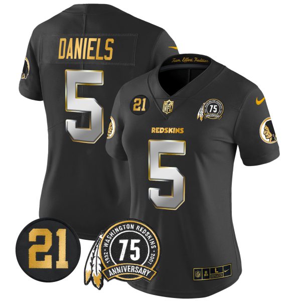 Women's Washington Redskins 75th & Sean Taylor Patch Gold Vapor Limited Jersey - All Stitched - Image 25