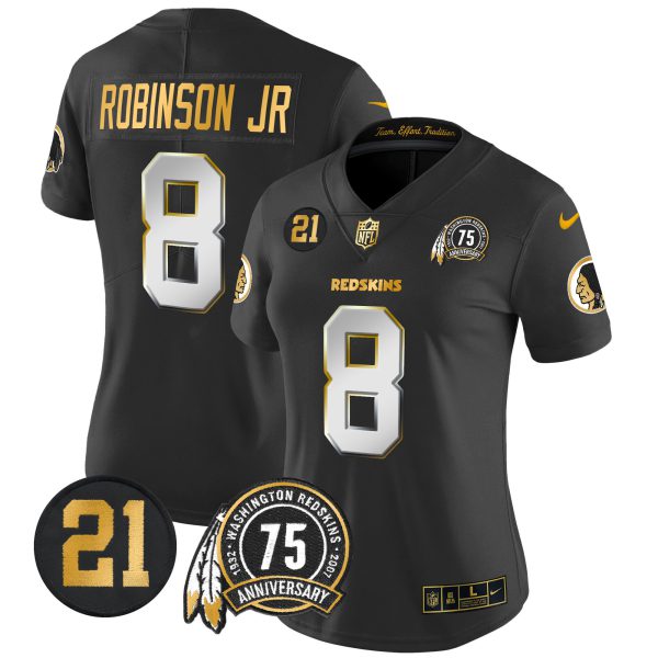 Women's Washington Redskins 75th & Sean Taylor Patch Gold Vapor Limited Jersey - All Stitched - Image 27