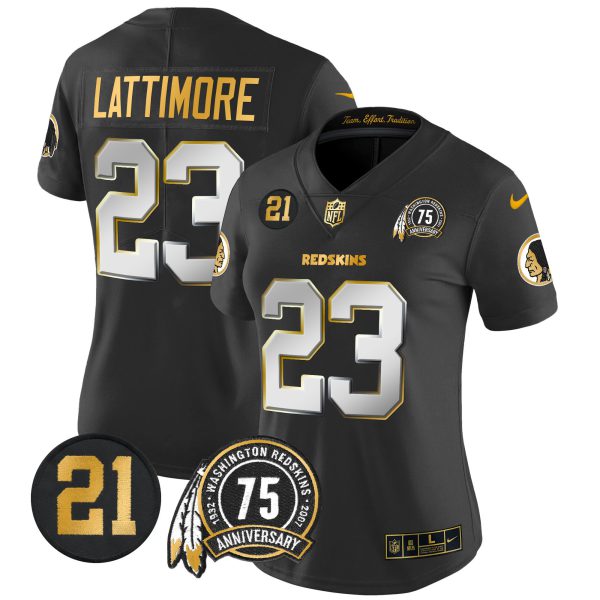 Women's Washington Redskins 75th & Sean Taylor Patch Gold Vapor Limited Jersey - All Stitched - Image 32
