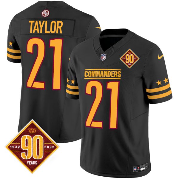 Men's Washington Commanders 90th Anniversary Patch Vapor Limited Jersey - All Stitched - Image 7