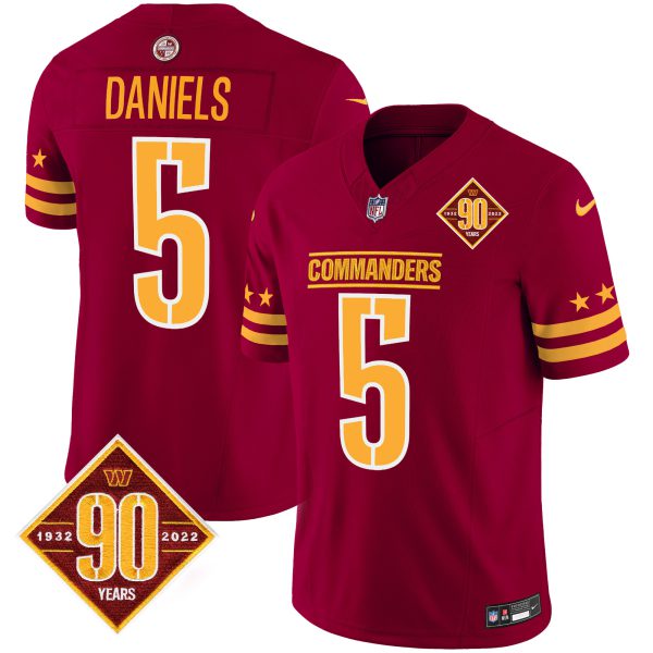 Men's Washington Commanders 90th Anniversary Patch Vapor Limited Jersey - All Stitched - Image 15