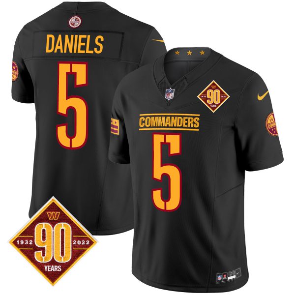 Men's Washington Commanders 90th Anniversary Patch Vapor Limited Jersey - All Stitched - Image 20