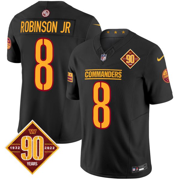 Men's Washington Commanders 90th Anniversary Patch Vapor Limited Jersey - All Stitched - Image 22